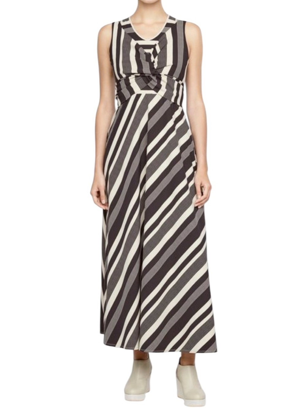 Sarah Pacini panelled maxi dress in Bayadere Stripes size S excellent condition